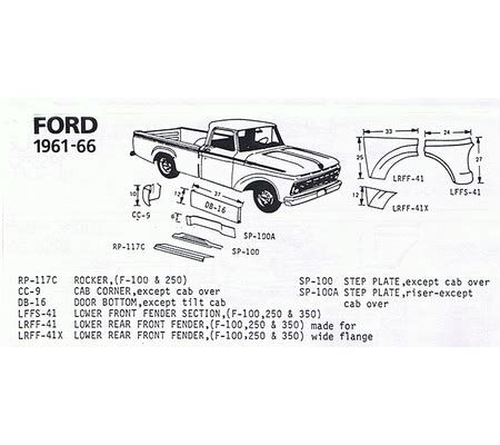 1960 ford sheet metal|vintage Ford truck sheet metal.